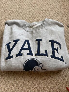 Men’s Crewneck Sweatshirt - Light Gray with Navy Logo